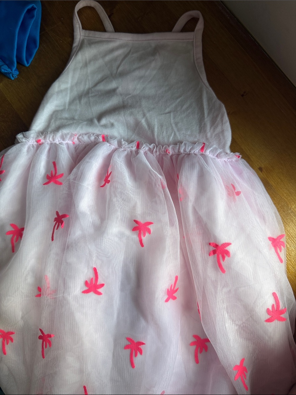 Pink Palm Tree Tulle Sundress